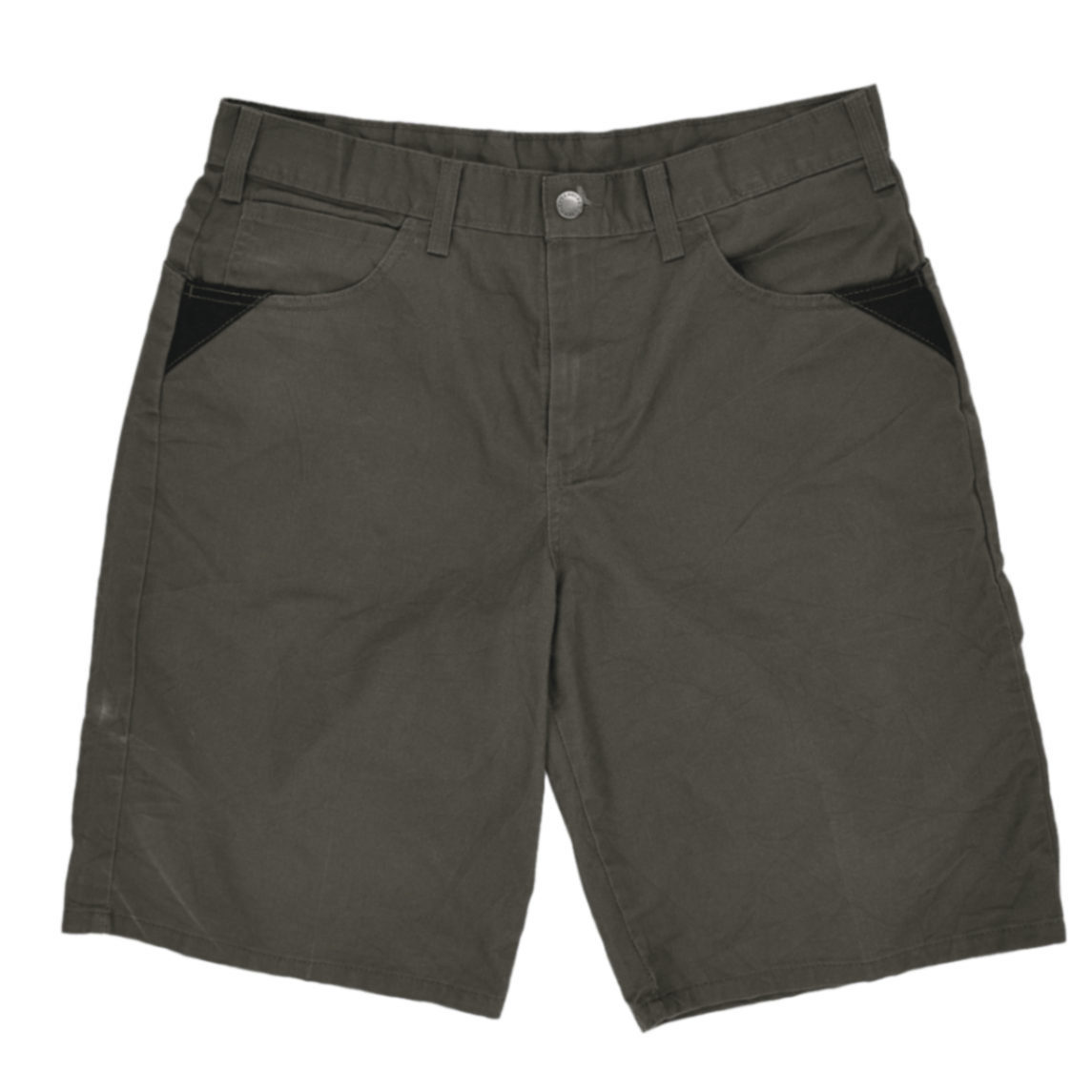 Dickies Olive Green Cotton Canvas Workwear Shorts Size 34 Men's