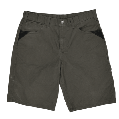 Dickies Olive Green Cotton Canvas Workwear Shorts Size 34 Men's