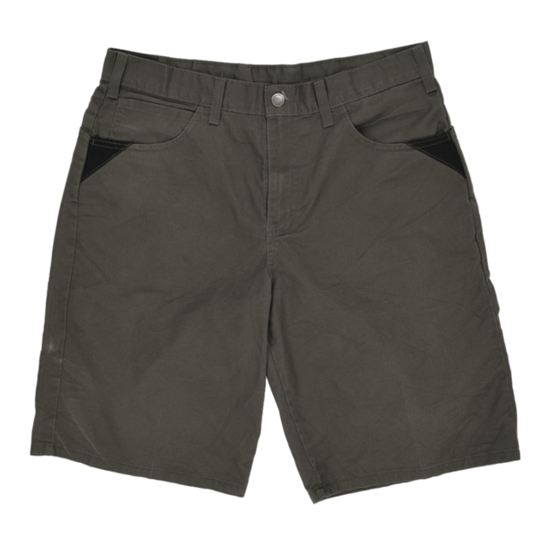 Dickies Olive Green Cotton Canvas Workwear Shorts Size 34 Men's