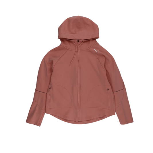 PUMA Women's Coral Pink DryCELL Zip Hoodie Size Small Cotton Blend Sports Hoodie