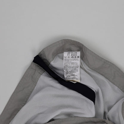 PUMA Vintage Grey White XL Track Jacket Polyester Mock Neck Windbreaker