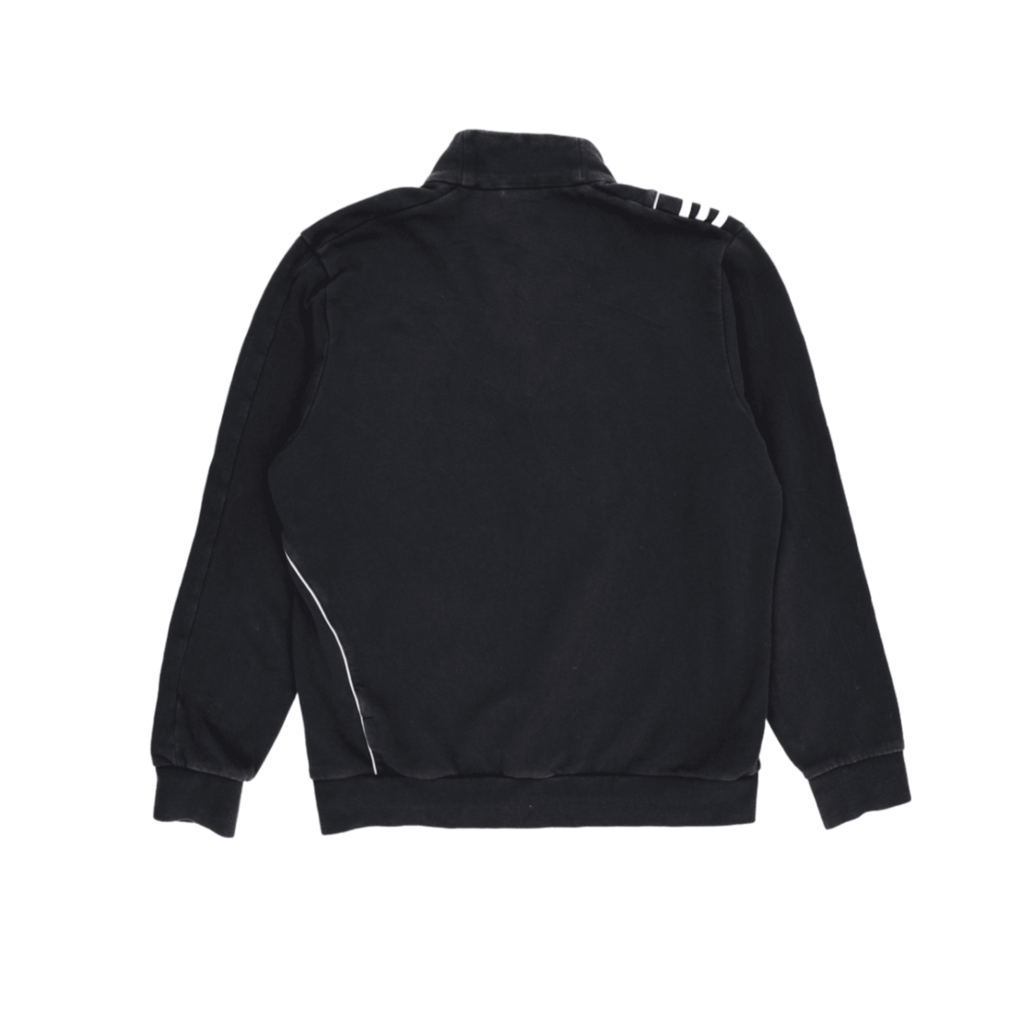 adidas Black Vintage Pullover Sweatshirt Size Large Cotton Blend High Neck