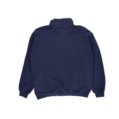 Fila Vintage Navy Blue Quarter Zip Fleece Sweatshirt XXL