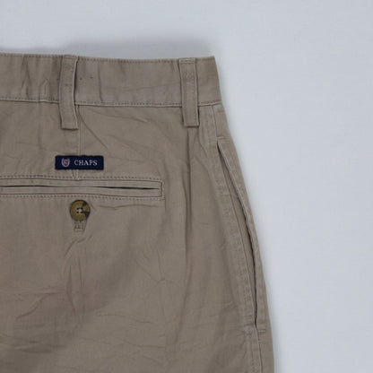 Chaps Beige Cotton Chino Shorts Size 34 Mens 9 Inch Inseam