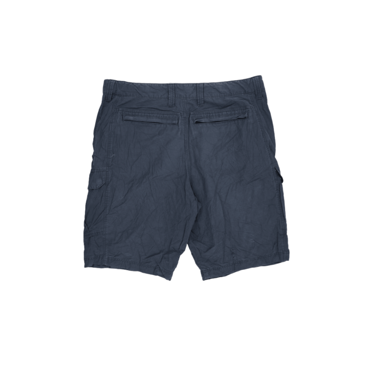 M&S Navy Blue Cotton Cargo Shorts Size Large 36 Inseam Used Excellent