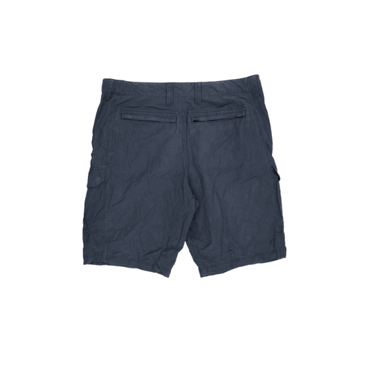 M&S Navy Blue Cotton Cargo Shorts Size Large 36 Inseam Used Excellent