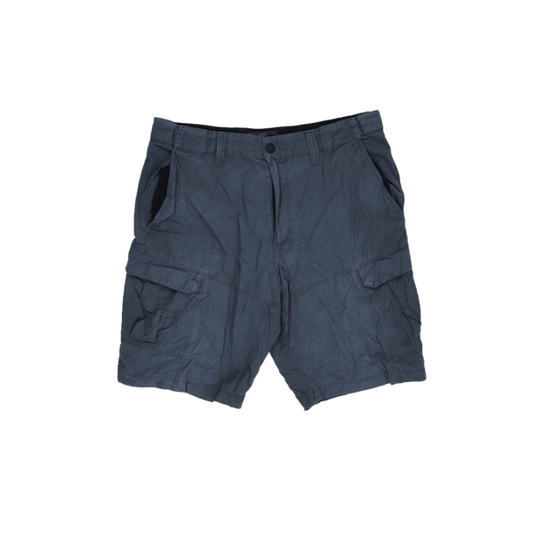 M&S Navy Blue Cotton Cargo Shorts Size Large 36 Inseam Used Excellent