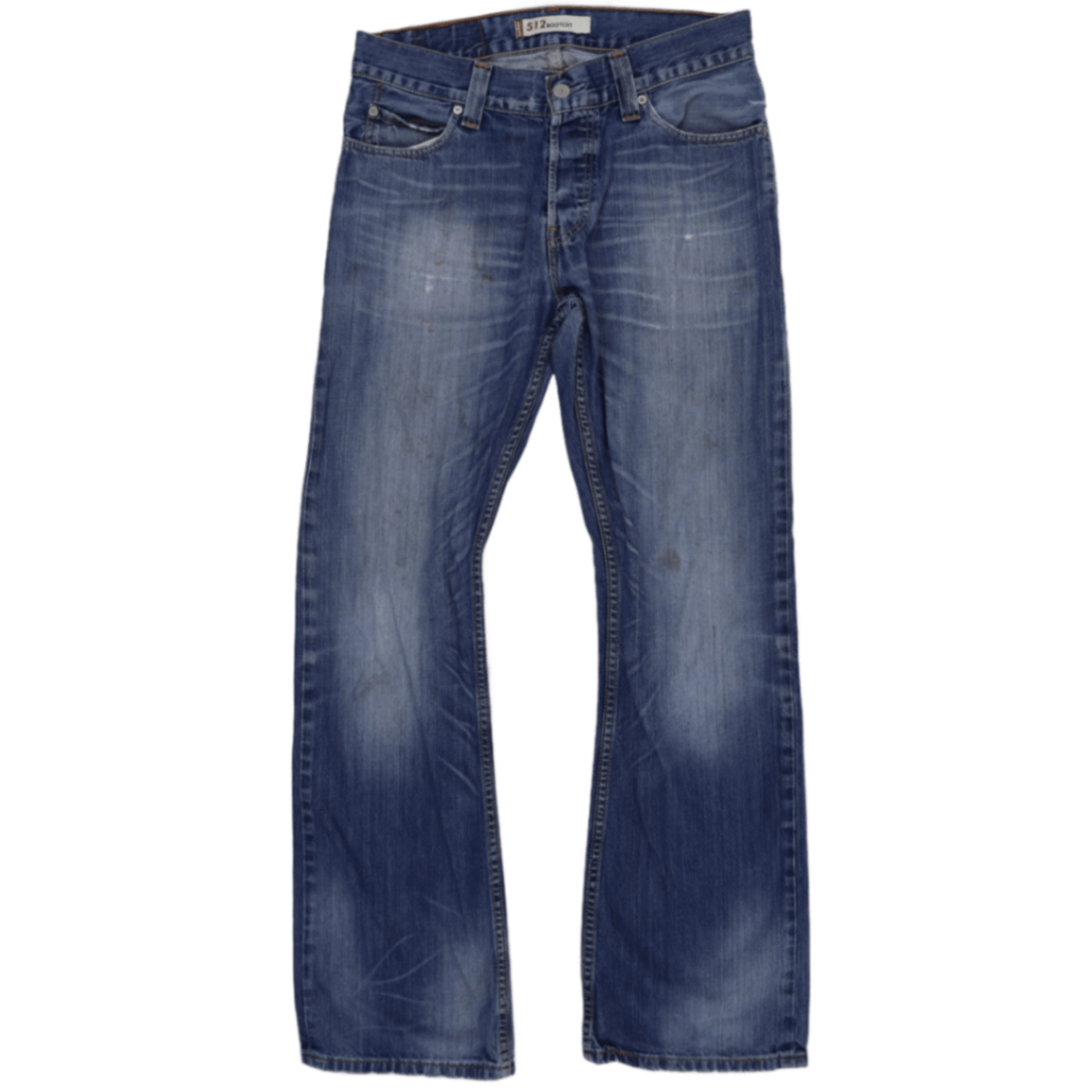 Levi's 512 Bootcut Blue Jeans 34W 32L Vintage Cotton