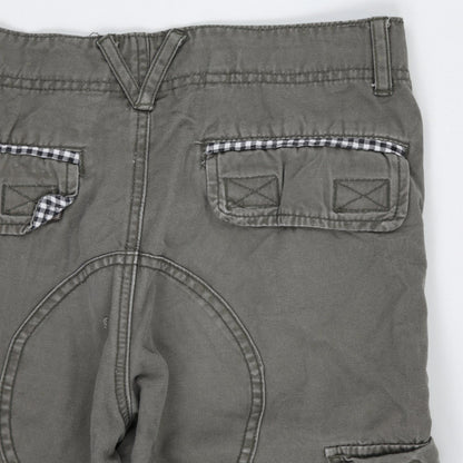 Zara Boys Cargo Shorts Grey 12A 100 Percent Cotton