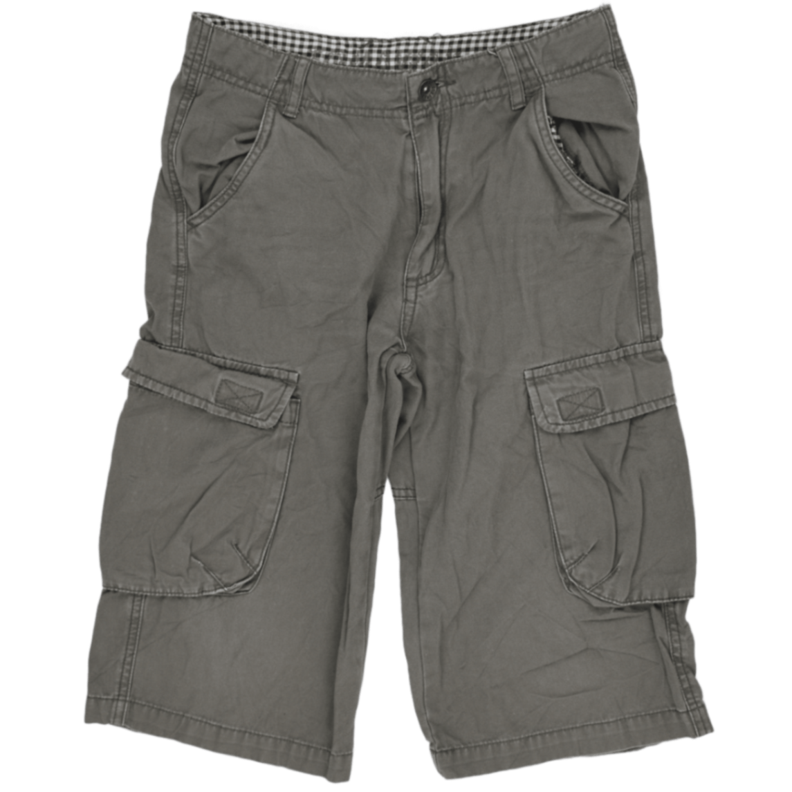 Zara Boys Cargo Shorts Grey 12A 100 Percent Cotton