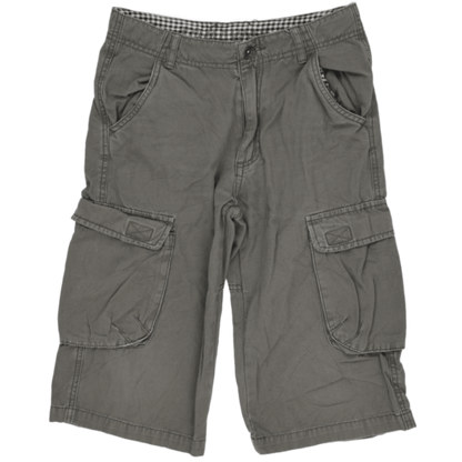 Zara Boys Cargo Shorts Grey 12A 100 Percent Cotton