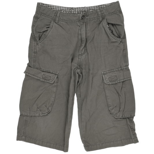 Zara Boys Cargo Shorts Grey 12A 100 Percent Cotton