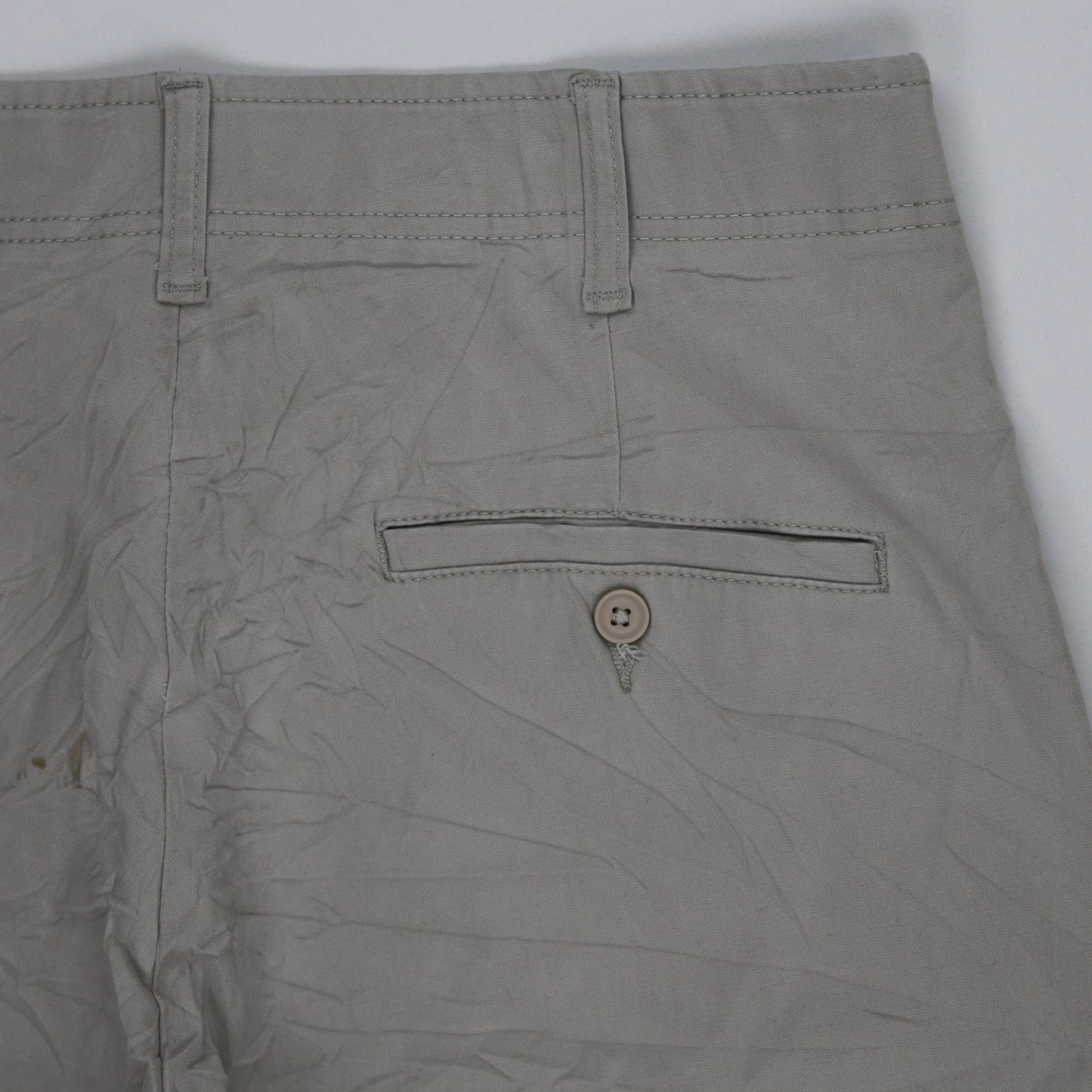 Carver Chino Shorts Grey 34in Waist 24cm Inseam 98 Cotton 2 Elastane Mens