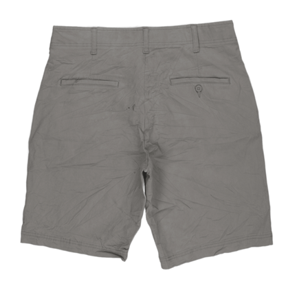 Carver Chino Shorts Grey 34in Waist 24cm Inseam 98 Cotton 2 Elastane Mens