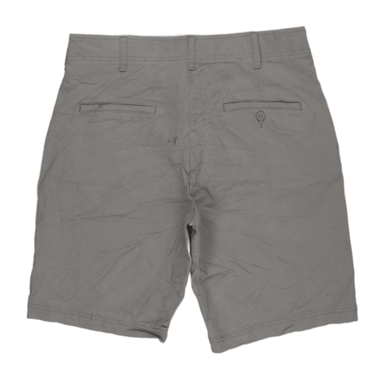 Carver Chino Shorts Grey 34in Waist 24cm Inseam 98 Cotton 2 Elastane Mens