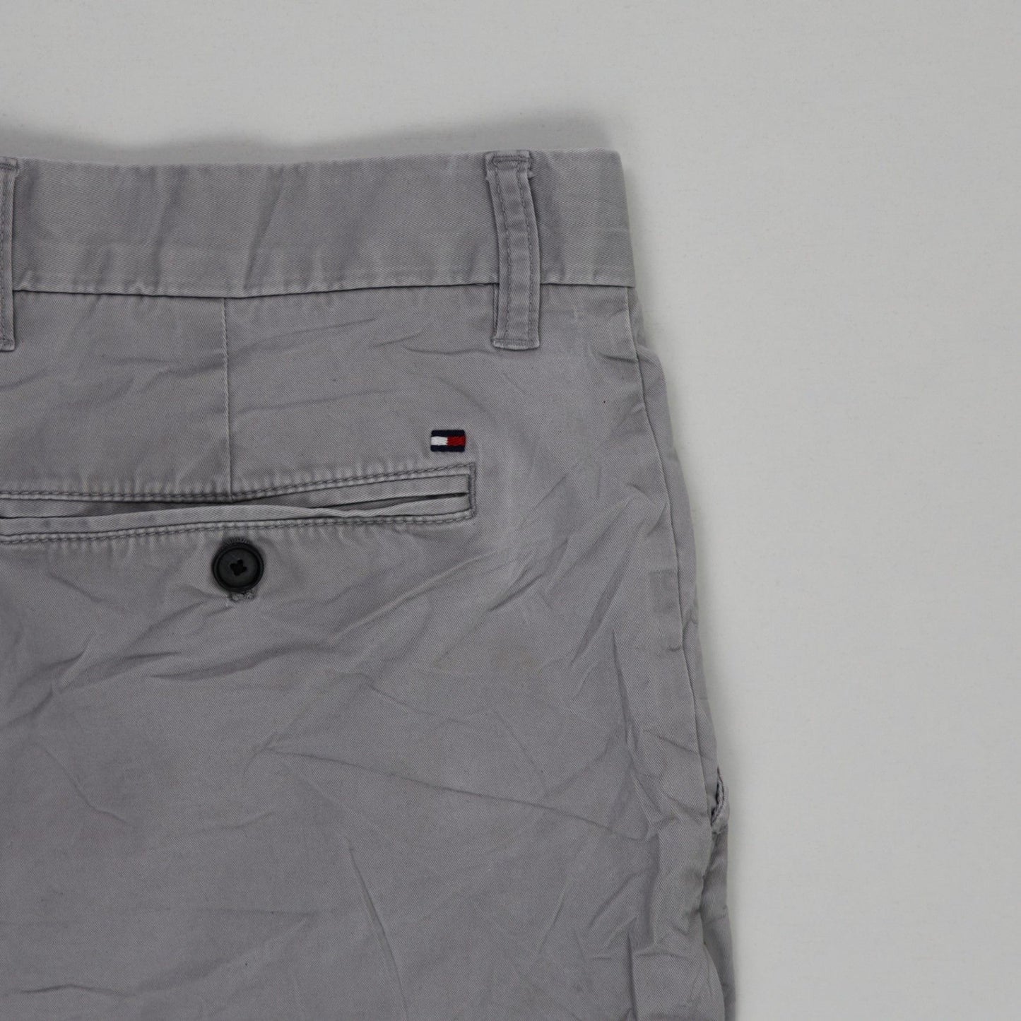 Tommy Hilfiger Grey Cotton Chino Shorts Size 34 Large Mens 24cm Inseam