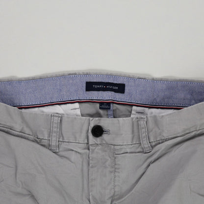 Tommy Hilfiger Grey Cotton Chino Shorts Size 34 Large Mens 24cm Inseam