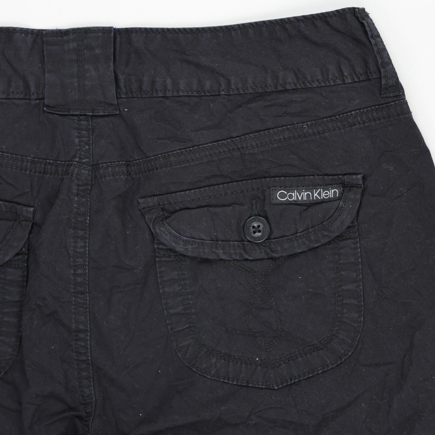 Calvin Klein Jeans Black Cotton Casual Shorts Size 10 Waist 38cm Inseam 26cm