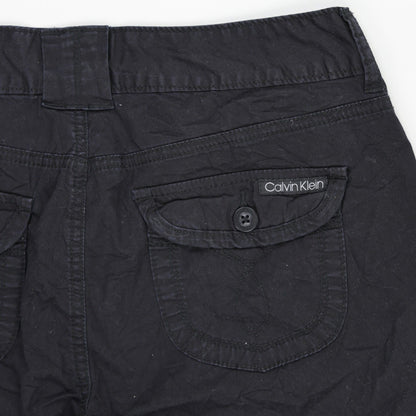 Calvin Klein Jeans Black Cotton Casual Shorts Size 10 Waist 38cm Inseam 26cm