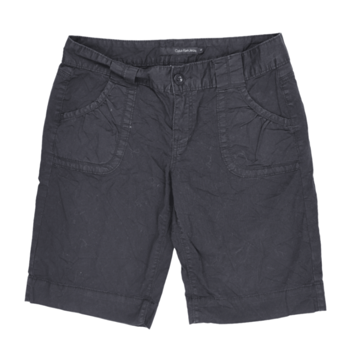Calvin Klein Jeans Black Cotton Casual Shorts Size 10 Waist 38cm Inseam 26cm