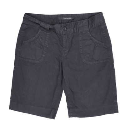 Calvin Klein Jeans Black Cotton Casual Shorts Size 10 Waist 38cm Inseam 26cm