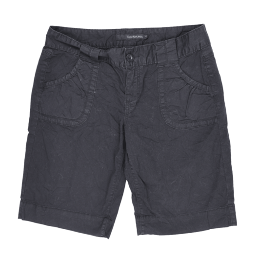 Calvin Klein Jeans Black Cotton Casual Shorts Size 10 Waist 38cm Inseam 26cm