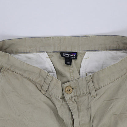 Patagonia Men's Casual Shorts 31 in Khaki Organic Cotton 8 in Inseam