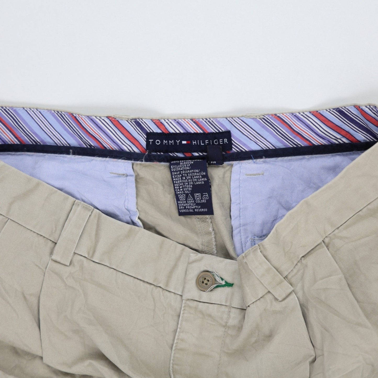 Tommy Hilfiger Beige Chino Shorts 36 Inches Cotton Mens