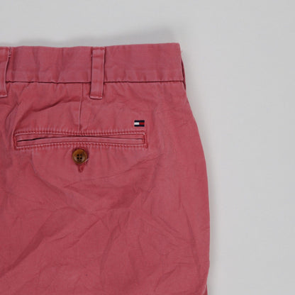 Tommy Hilfiger Classic Fit Red Cotton Shorts Size 38 Inseam 24 cm for Men