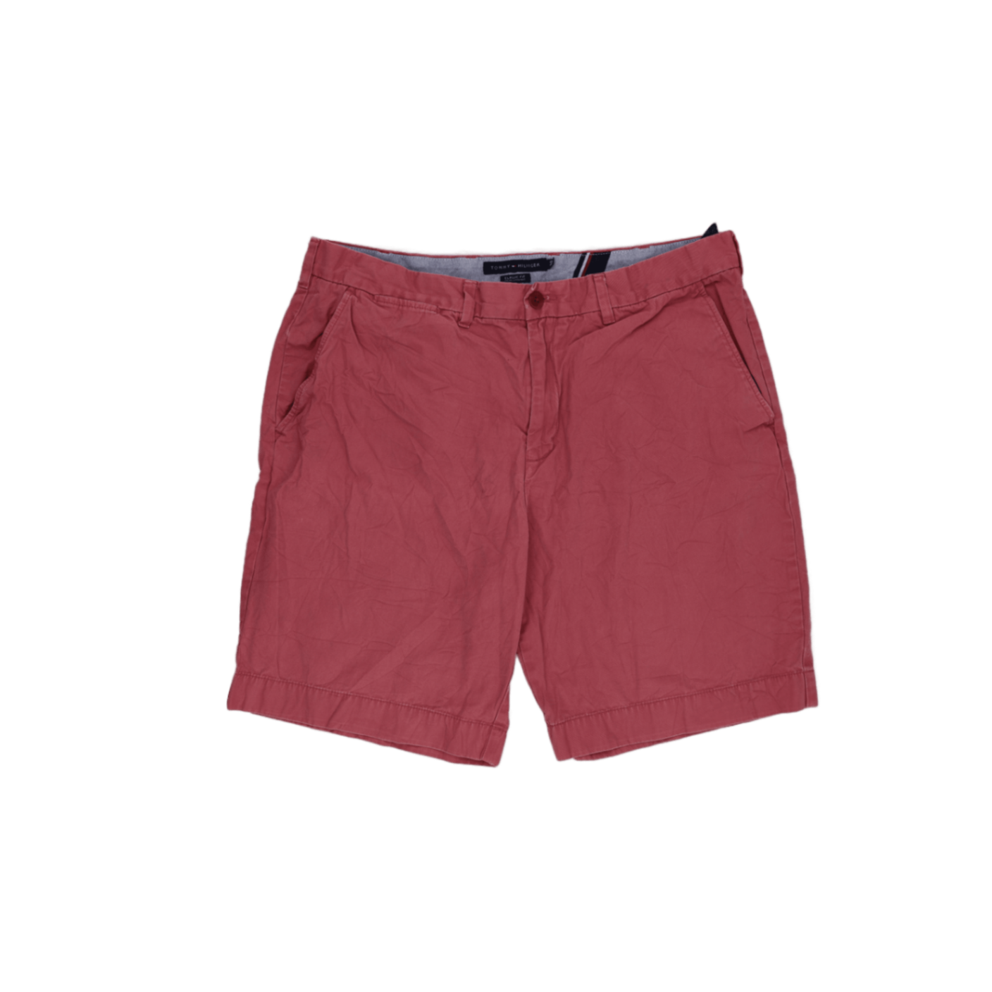 Tommy Hilfiger Classic Fit Red Cotton Shorts Size 38 Inseam 24 cm for Men