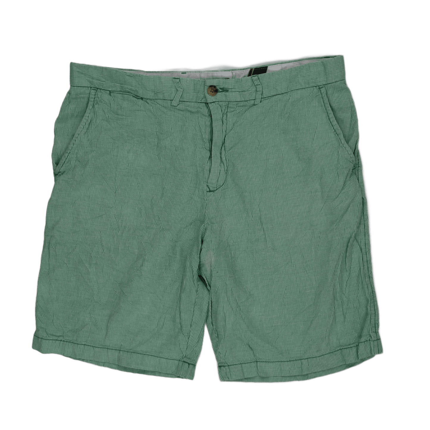 Tommy Hilfiger Classic Green Check Cotton Shorts Size 36 Men's Casual