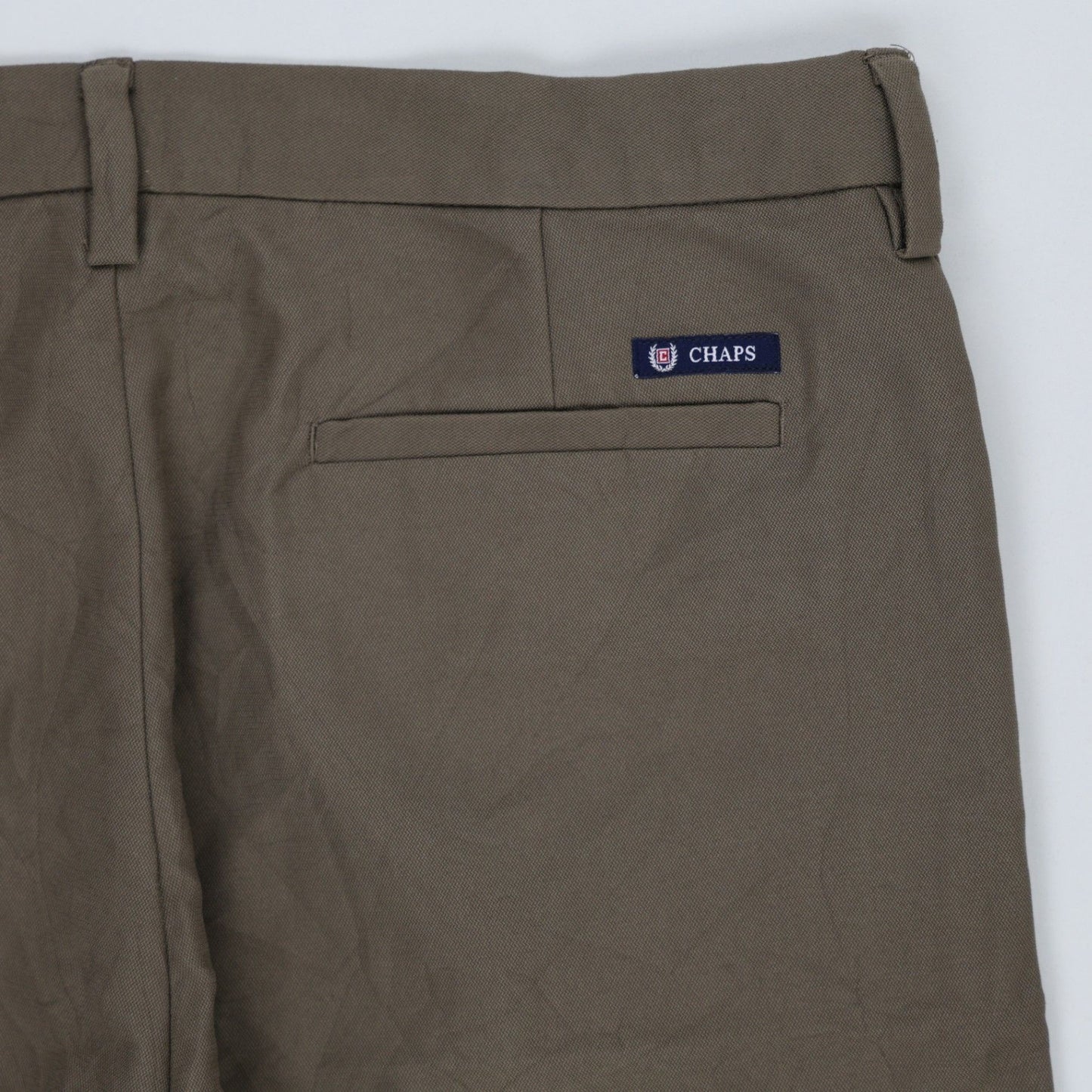 Chaps Men's Classic Tailored Khaki Shorts Size 34 100% Polyester Smart Casual