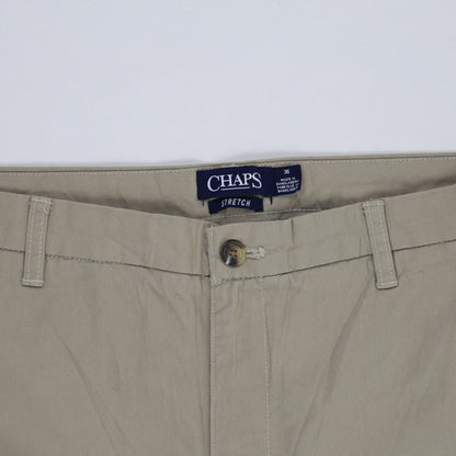 Chaps Khaki Shorts Size 36 Cotton Blend Classic Style 22 cm Inseam