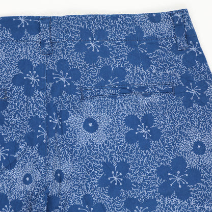 Lee Regular Fit Blue Floral Print Shorts W34 Cotton Casual