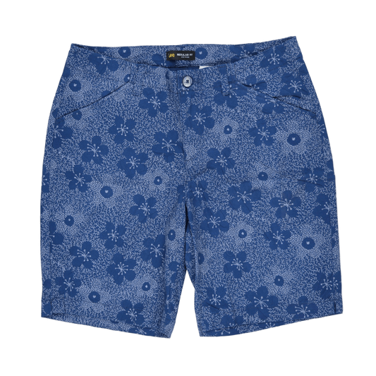 Lee Regular Fit Blue Floral Print Shorts W34 Cotton Casual