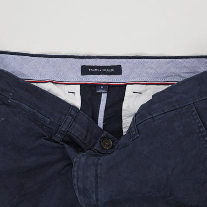 Tommy Hilfiger Men's Navy Blue Chino Shorts 32 in Cotton