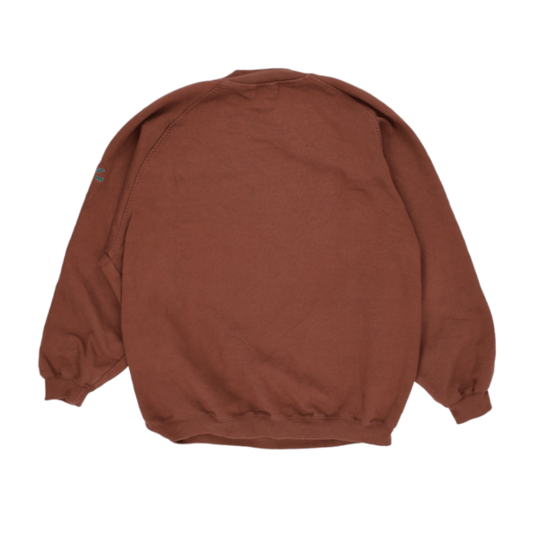 NAF NAF Vintage Brown Crew Neck Sweatshirt Large Cotton Blend Mens