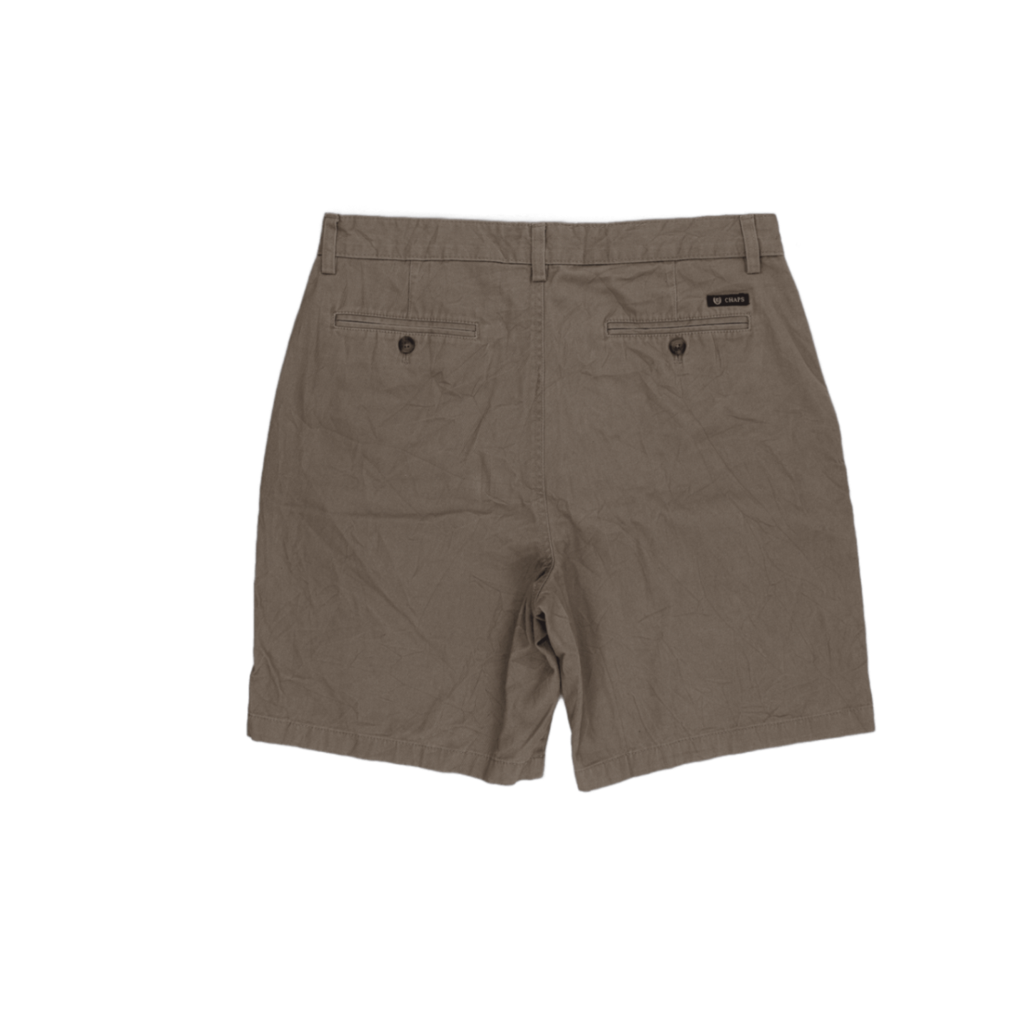Chaps Smart Casual Shorts Khaki 34 Inch Waist 9 Inch Inseam Cotton Men's Clothing