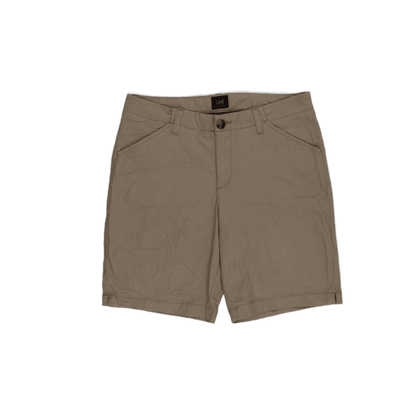 Lee Men's Khaki Chino Shorts 32 Inch Waist Size M 98 Percent Cotton 2 Percent Spandex