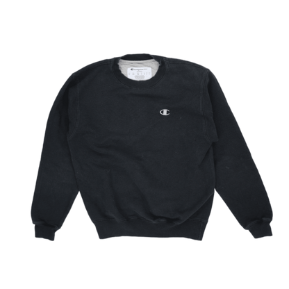 Champion Crewneck Sweatshirt Black Small Cotton Blend Men