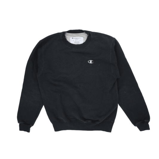 Champion Crewneck Sweatshirt Black Small Cotton Blend Men
