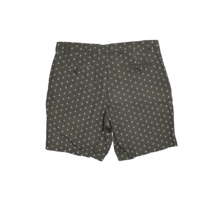 Nautica Olive Green Sailboat Print Cotton Shorts 34W