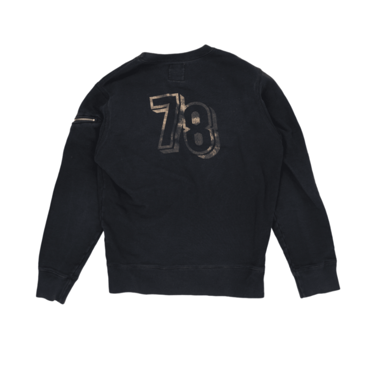 Diesel Black Vintage Crew Neck Sweatshirt Men Size Medium Cotton Blend