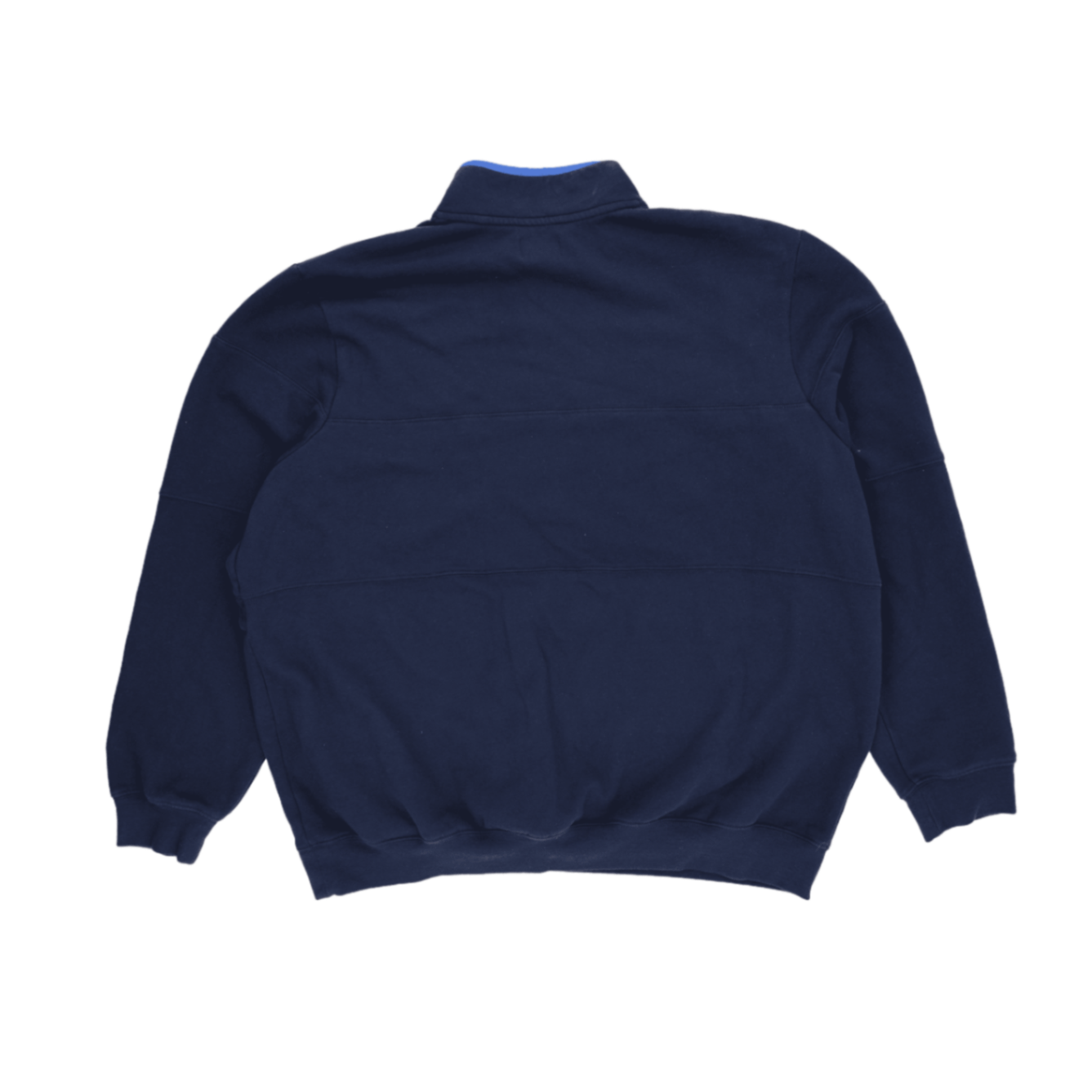 L.L. Bean Pullover Fleece Sweatshirt Navy Blue 2XLT Tall 60% Cotton 40% Polyester Stand Collar