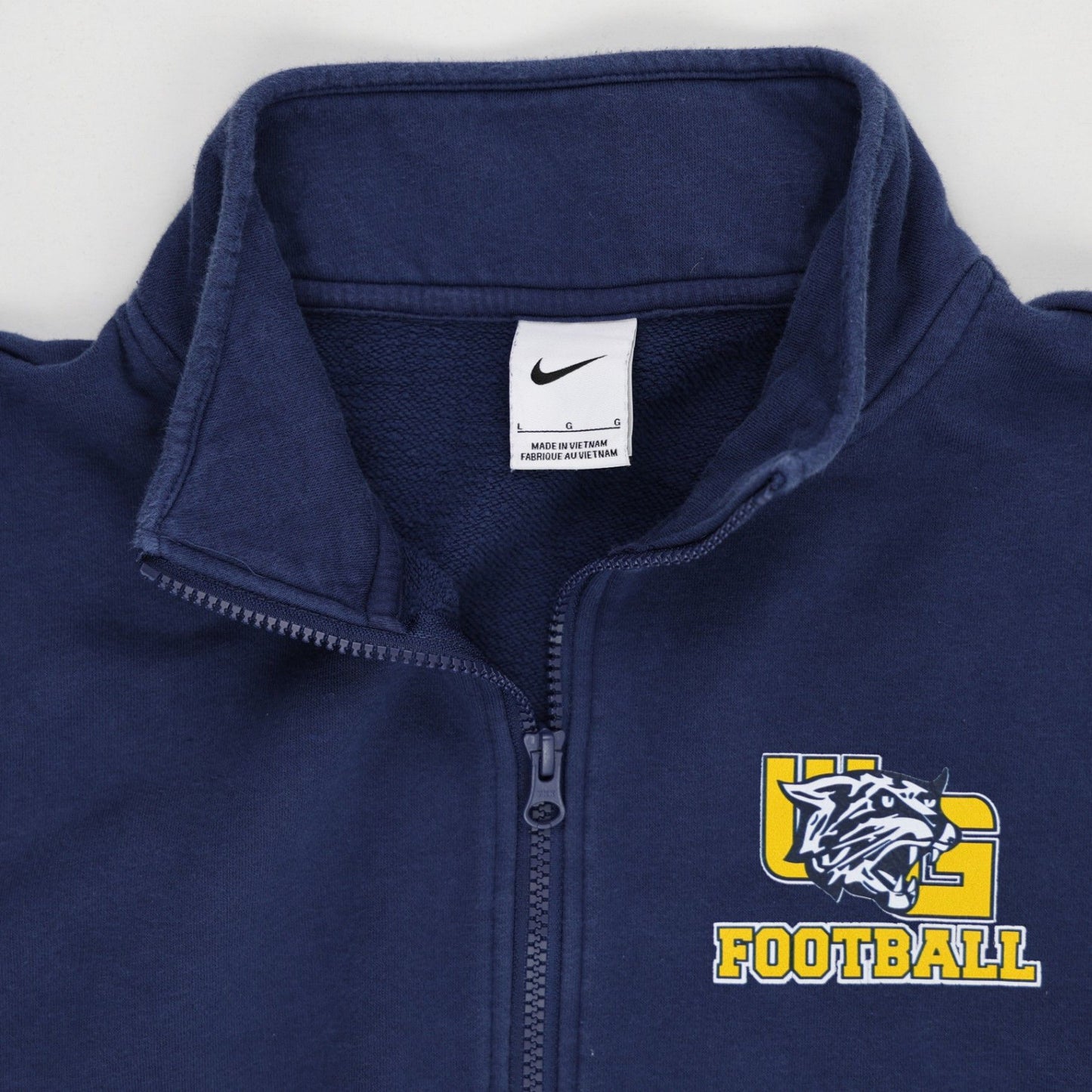Nike Quarter-Zip Pullover Sweatshirt Navy Blue Small Cotton Blend