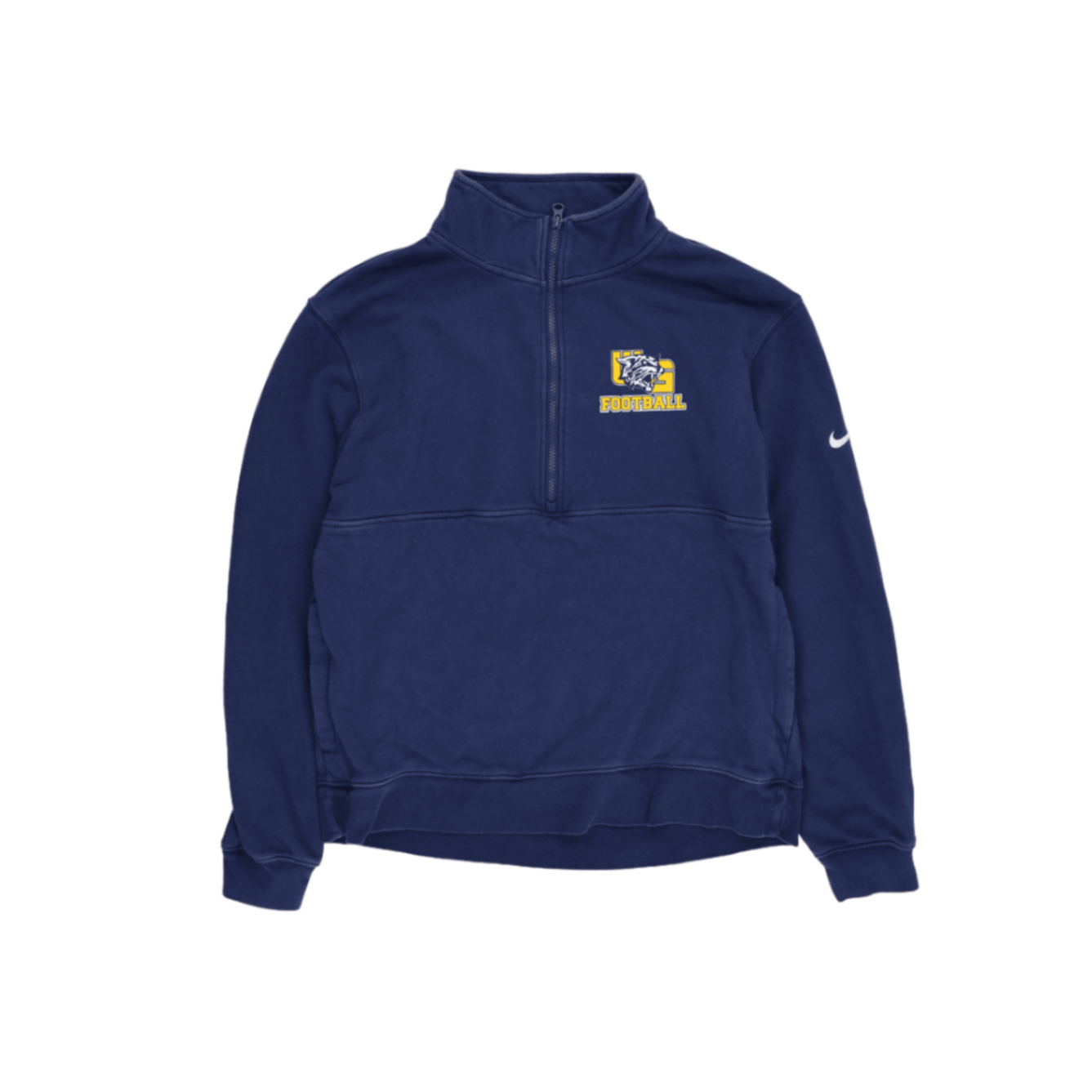 Nike Quarter-Zip Pullover Sweatshirt Navy Blue Small Cotton Blend