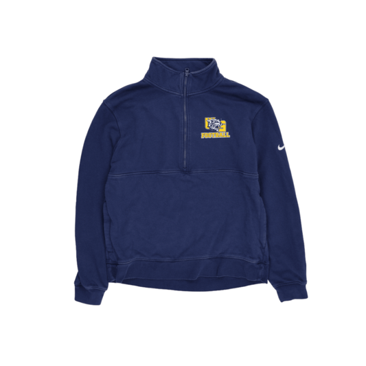 Nike Quarter-Zip Pullover Sweatshirt Navy Blue Small Cotton Blend