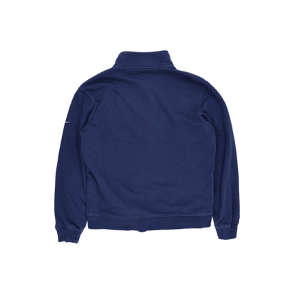 Nike Quarter-Zip Pullover Sweatshirt Navy Blue Small Cotton Blend