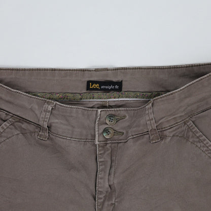 Lee Men's Chino Shorts Taupe Size 36 Cotton 11 Inch Inseam