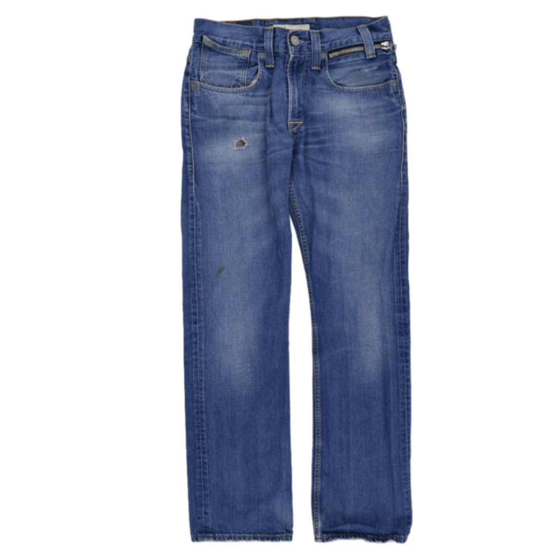 Levi's 505 Regular Fit Straight Jeans Blue W32 L34 100% Cotton
